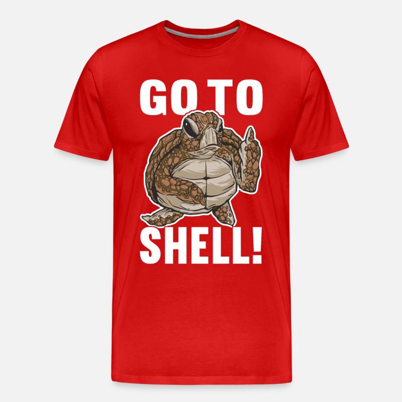 Angry Turtle - Männer Premium Bio T-Shirt - Rot