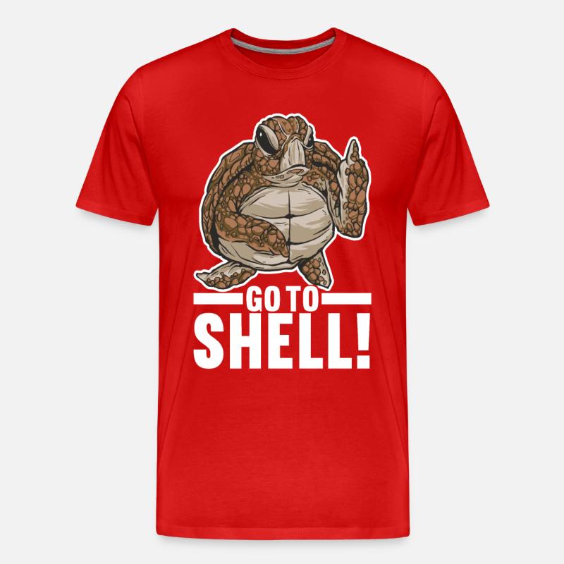 Angry Turtle - Männer Premium Bio T-Shirt - Rot