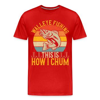 Anglers Fishing Fishermen - Men's Premium Organic T-Shirt - red - Front - Damien (186cm)