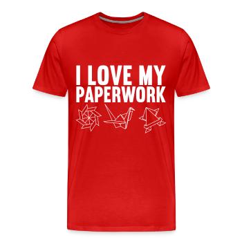 Origami - T-shirt bio Premium Homme - rouge - Devant - Damien (186cm)