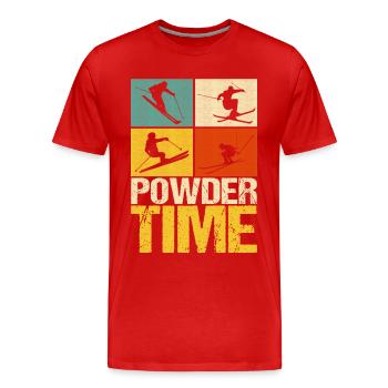 Skieurs - T-shirt bio Premium Homme - rouge - Devant - Damien (186cm)