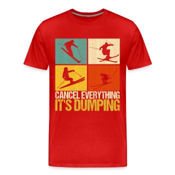 Skieurs - T-shirt bio Premium Homme - rouge - Devant - Damien (186cm)