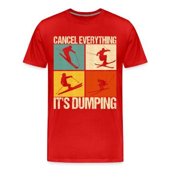 Skieurs - T-shirt bio Premium Homme - rouge - Devant - Damien (186cm)