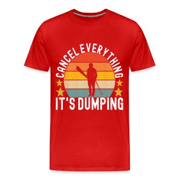 Skieurs - T-shirt bio Premium Homme - rouge - Devant - Damien (186cm)
