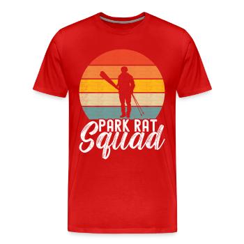 Skieurs - T-shirt bio Premium Homme - rouge - Devant - Damien (186cm)