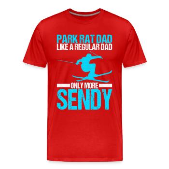 Skieurs - T-shirt bio Premium Homme - rouge - Devant - Damien (186cm)