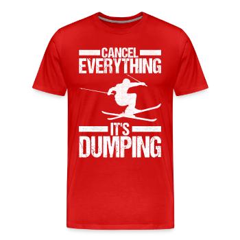 Skieurs - T-shirt bio Premium Homme - rouge - Devant - Damien (186cm)