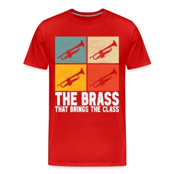 Trumpet Trumpet Player - Men's Premium Organic T-Shirt - red - Front - Damien (186cm)