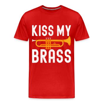 Trompete Trompetenspieler - Männer Premium Bio T-Shirt - Rot - Vorne - Damien (186cm)