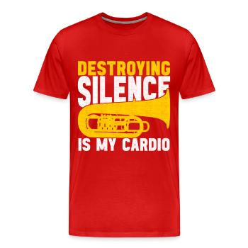 Tuba Tubist - Männer Premium Bio T-Shirt - Rot - Vorne - Damien (186cm)