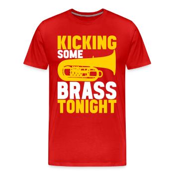 Tuba Tubist - Männer Premium Bio T-Shirt - Rot - Vorne - Damien (186cm)