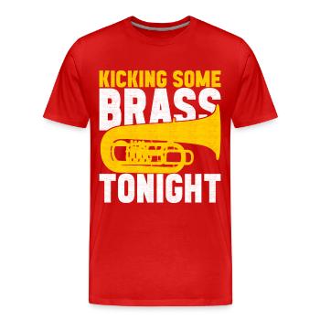 Tuba Tubist - Männer Premium Bio T-Shirt - Rot - Vorne - Damien (186cm)