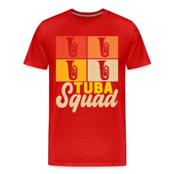 Tuba Tubist - Männer Premium Bio T-Shirt - Rot - Vorne - Damien (186cm)