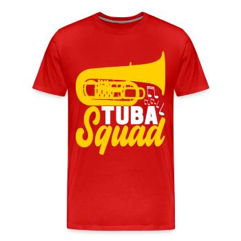 Tuba Tubist - Männer Premium Bio T-Shirt - Rot - Vorne - Damien (186cm)