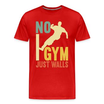 Parkour Freerunning - Men's Premium Organic T-Shirt - red - Front - Damien (186cm)