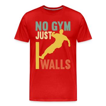 Parkour Freerunning - Men's Premium Organic T-Shirt - red - Front - Damien (186cm)