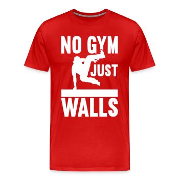 Parkour Freerunning - Men's Premium Organic T-Shirt - red - Front - Damien (186cm)