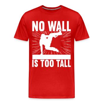 Parkour Freerunning - Men's Premium Organic T-Shirt - red - Front - Damien (186cm)