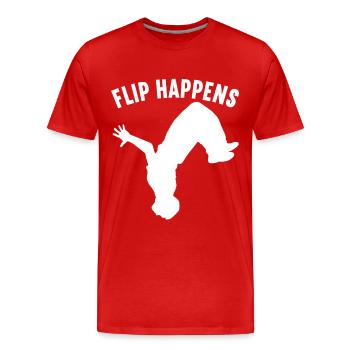 Parkour Freerunning - Men's Premium Organic T-Shirt - red - Front - Damien (186cm)