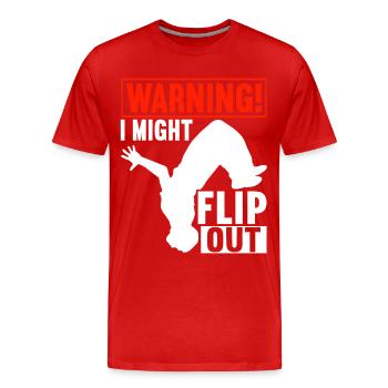 Parkour Freerunning - Men's Premium Organic T-Shirt - red - Front - Damien (186cm)