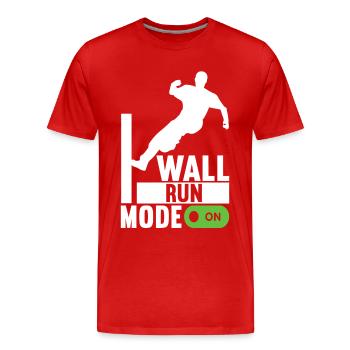 Parkour Freerunning - Men's Premium Organic T-Shirt - red - Front - Damien (186cm)