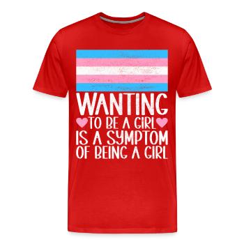 Transgender Trans LGBTQ - Männer Premium Bio T-Shirt - Rot - Vorne - Damien (186cm)
