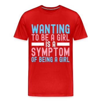 Transgender Trans LGBTQ - Männer Premium Bio T-Shirt - Rot - Vorne - Damien (186cm)