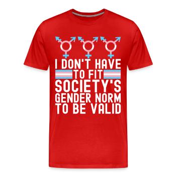 Transgender Trans LGBTQ - Männer Premium Bio T-Shirt - Rot - Vorne - Damien (186cm)