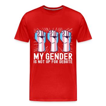 Transgender Trans LGBTQ - Männer Premium Bio T-Shirt - Rot - Vorne - Damien (186cm)
