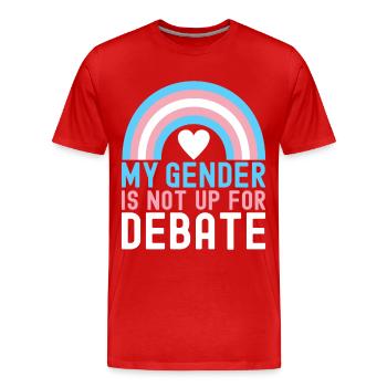 Transgender Trans LGBTQ - Männer Premium Bio T-Shirt - Rot - Vorne - Damien (186cm)