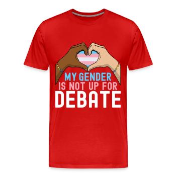 Transgender Trans LGBTQ - Männer Premium Bio T-Shirt - Rot - Vorne - Damien (186cm)