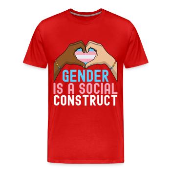 Transgender Trans LGBTQ - Männer Premium Bio T-Shirt - Rot - Vorne - Damien (186cm)