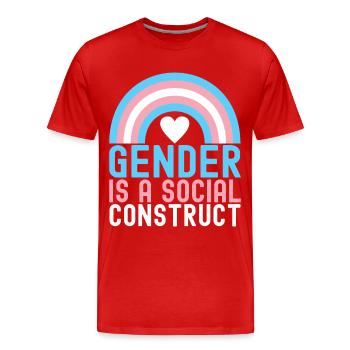 Transgender Trans LGBTQ - Männer Premium Bio T-Shirt - Rot - Vorne - Damien (186cm)