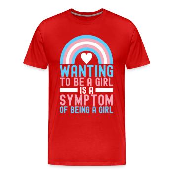 Transgender Trans LGBTQ - Männer Premium Bio T-Shirt - Rot - Vorne - Damien (186cm)