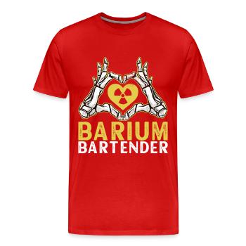 Radiologie Radiologe - Männer Premium Bio T-Shirt - Rot - Vorne - Damien (186cm)