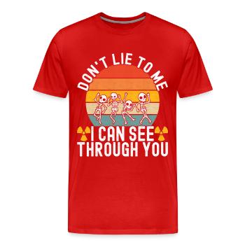Radiologie Radiologe - Männer Premium Bio T-Shirt - Rot - Vorne - Damien (186cm)