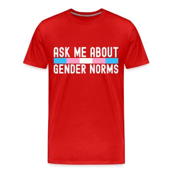 Transgender Trans LGBTQ - Männer Premium Bio T-Shirt - Rot - Vorne - Damien (186cm)