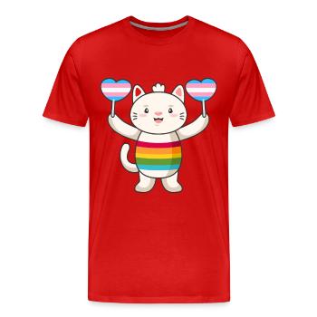 Transgender Trans LGBTQ - Men's Premium Organic T-Shirt - red - Front - Damien (186cm)