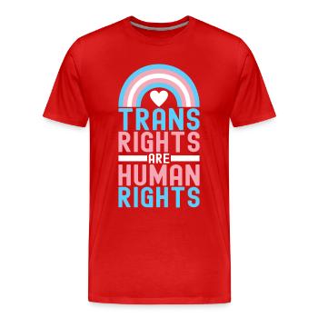 Transgender Trans LGBTQ - Männer Premium Bio T-Shirt - Rot - Vorne - Damien (186cm)