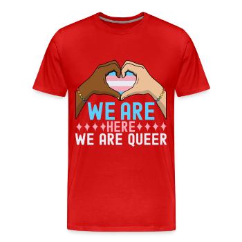 Transgender Trans LGBTQ - Männer Premium Bio T-Shirt - Rot - Vorne - Damien (186cm)