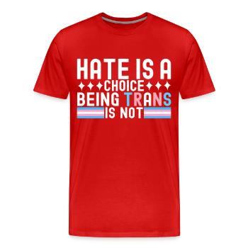 Transgender Trans LGBTQ - Männer Premium Bio T-Shirt - Rot - Vorne - Damien (186cm)