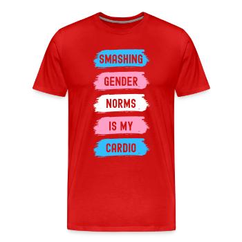 Transgender Trans LGBTQ - Männer Premium Bio T-Shirt - Rot - Vorne - Damien (186cm)