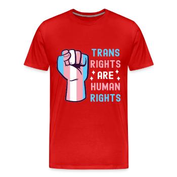 Transgender Trans LGBTQ - Männer Premium Bio T-Shirt - Rot - Vorne - Damien (186cm)