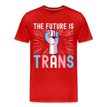 Transgender Trans LGBTQ - Männer Premium Bio T-Shirt - Rot - Vorne - Damien (186cm)