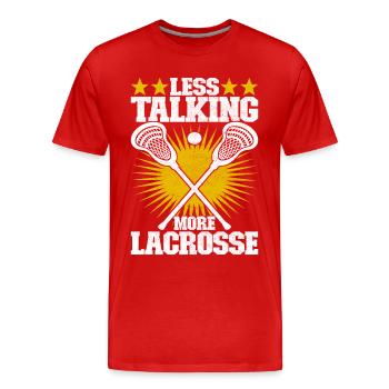 Lacrosse - T-shirt bio Premium Homme - rouge - Devant - Damien (186cm)