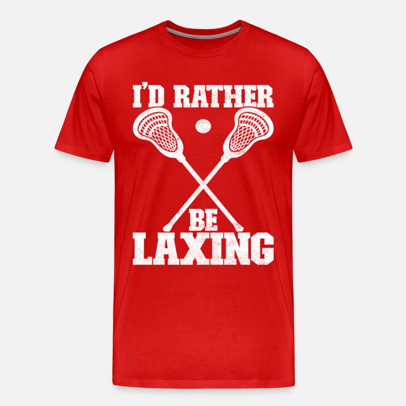 Lacrosse - Männer Premium Bio T-Shirt - Rot