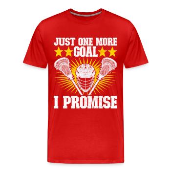 Lacrosse - Männer Premium Bio T-Shirt - Rot - Vorne - Damien (186cm)
