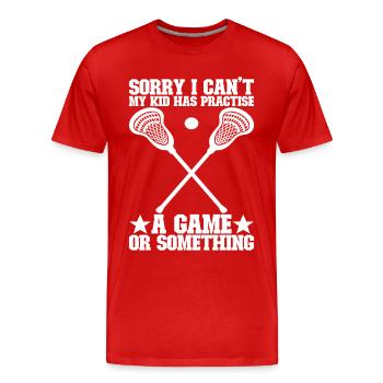 Lacrosse - T-shirt bio Premium Homme - rouge - Devant - Damien (186cm)