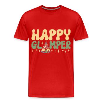 Glamping Glamper - Männer Premium Bio T-Shirt - Rot - Vorne - Damien (186cm)