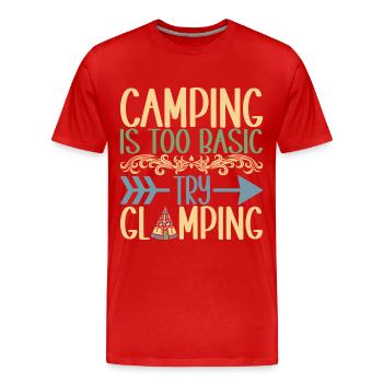 Glamping Glamper - Männer Premium Bio T-Shirt - Rot - Vorne - Damien (186cm)